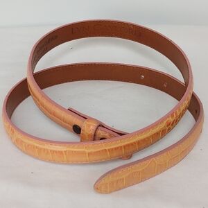 Lyn Gaylord Peach Color Genuine Italian Calfskin Belt Size L